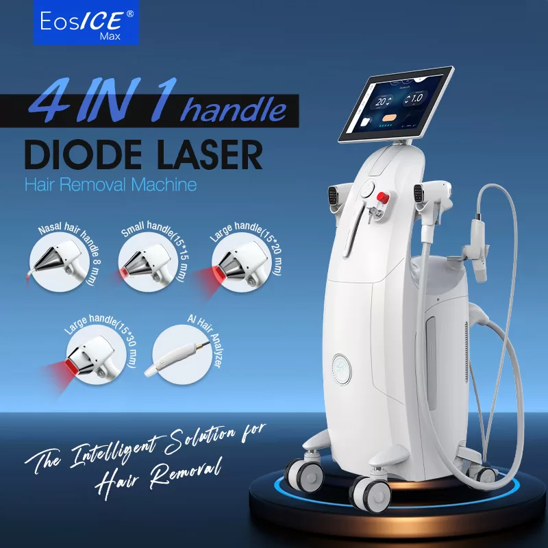 EosICE® MAX 4 in 1 diode laser hair removal machine on display