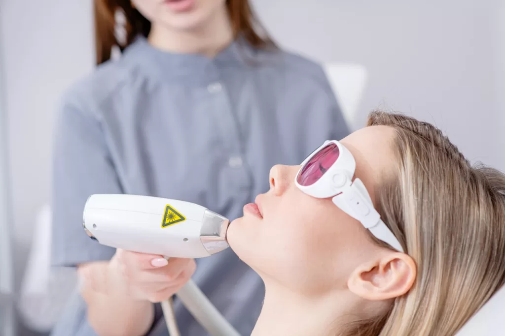 Diode laser hair removal treatment on the face doesn't cause skin cancer.